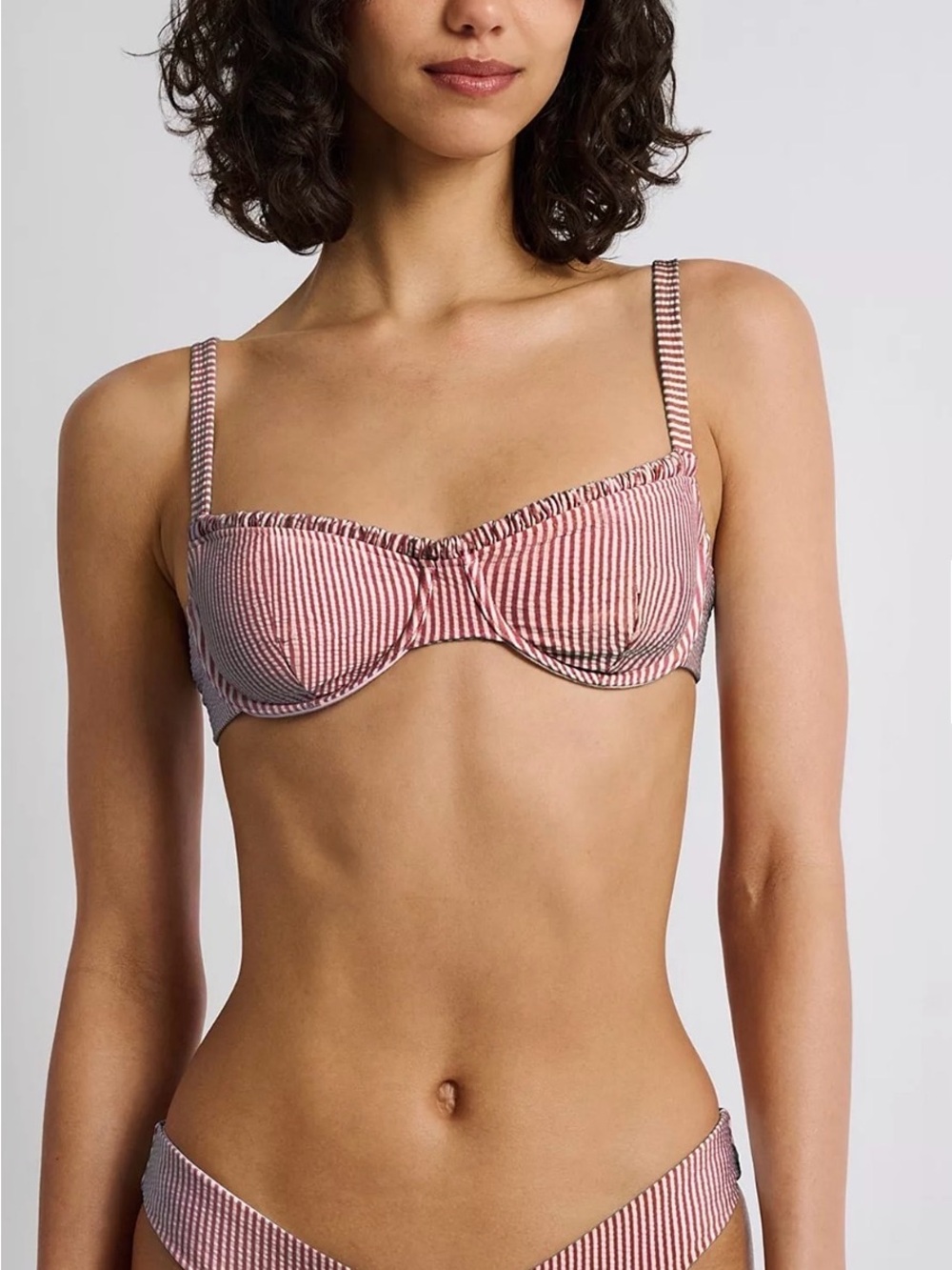 Onia Marilyn Ruffled Underwire Bikini Top